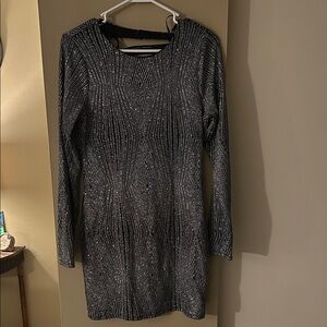 Elegant Black and Silver Women's Dress